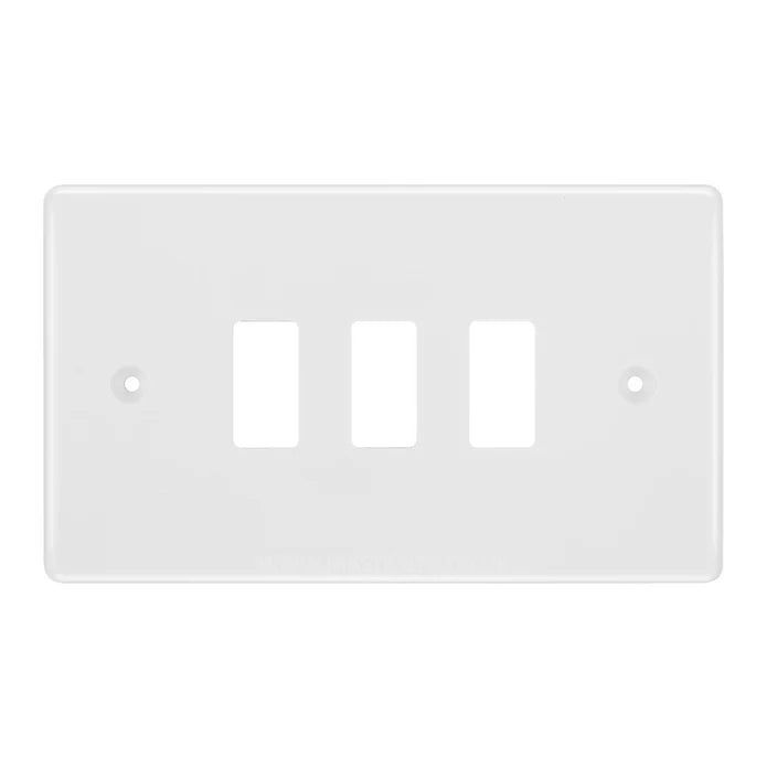 BG R83 White 3 Gang Front Cover Plate