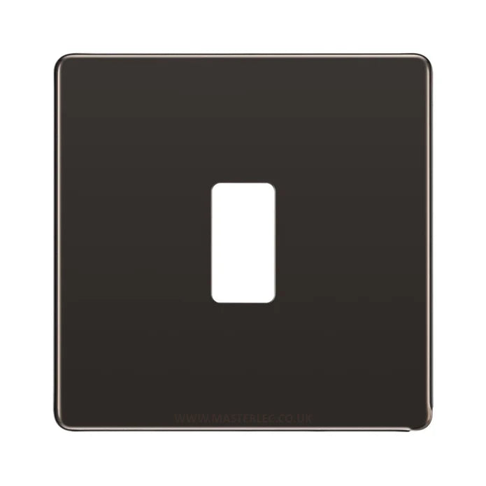 BG RFBN1 Screwless Black Nickel 1 Gang Front Cover Plate