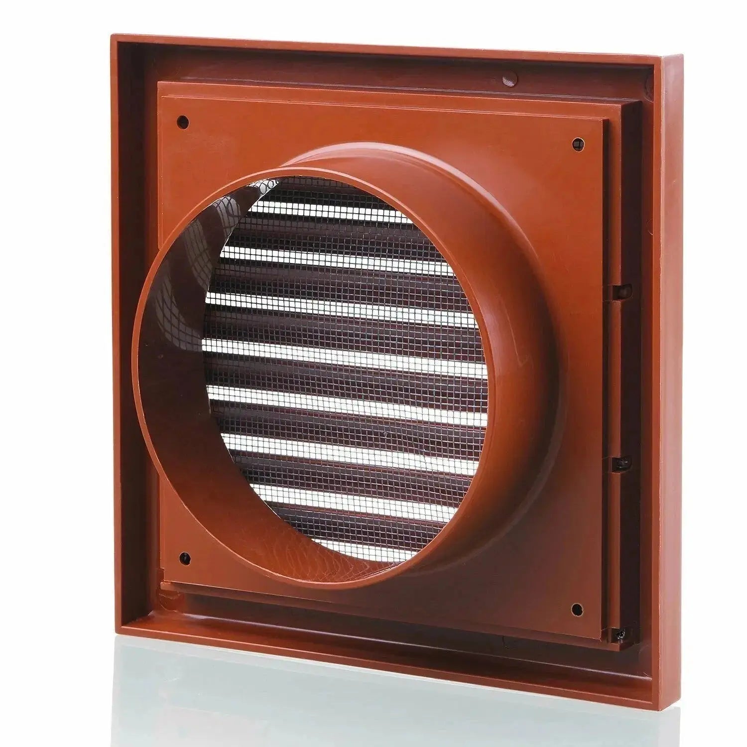 Terracotta 4" Louvred Wall Vent Grille Cover Fixed Blade Air Vent Extractor Fan Duct