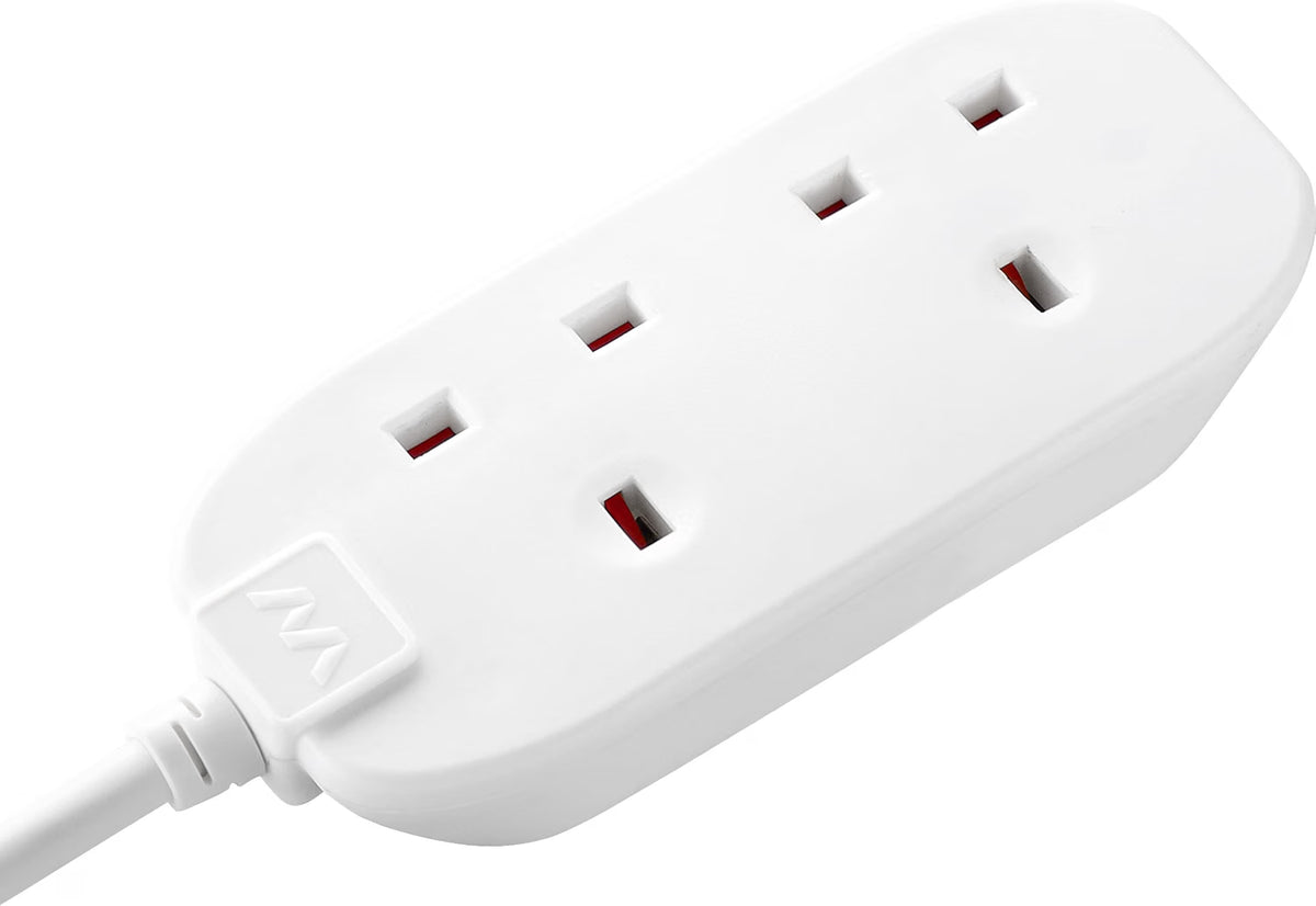 Masterplug BTG5N Two-Socket Extension Lead 5m White 13A