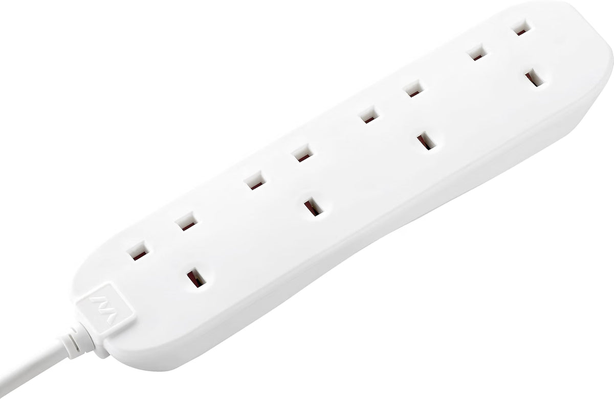 Masterplug BFG5N 5m Four-Socket Extension Leads White 2 Pack