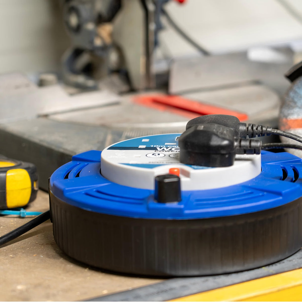 Masterplug MCT1010/4BL Four-Socket 10m Cassette Cable Reel 10A
