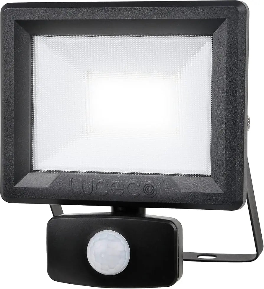 BG Luceco Floodlight 10W LED PIR Eco Slimline 800 Lumens Cool White 4000K IP65 BG Luceco