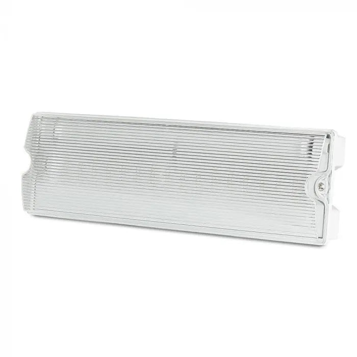 V-TAC 3W LED Emergency Bulkhead Light 6400K IP65 with Legend Kit V-TAC
