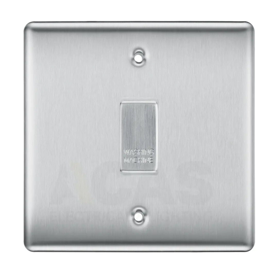 BG Brushed Steel 1 Gang Engraved Appliance Grid Switch - Custom Labelled BG Nexus