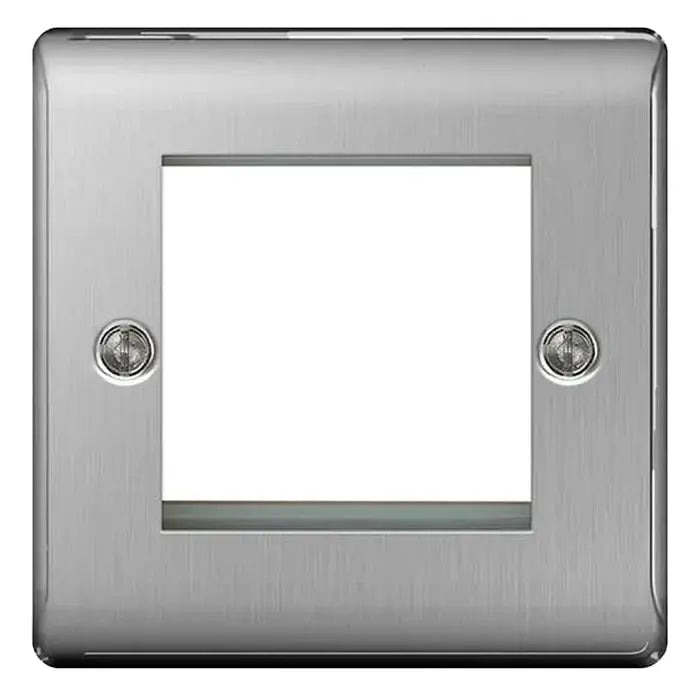 BG Nexus Euro Module Faceplates Brushed Steel, Polished Chrome, Black Nickel & Polished Brass BG Nexus