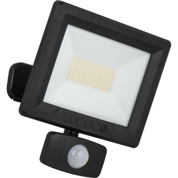 BG Luceco Floodlight 10W LED PIR Eco Slimline 800 Lumens Cool White 4000K IP65