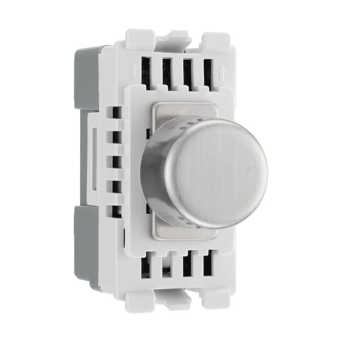 BG RBSDTR Nexus Grid Brushed Steel 2 Way 200W Trailing Edge Dimmer Module