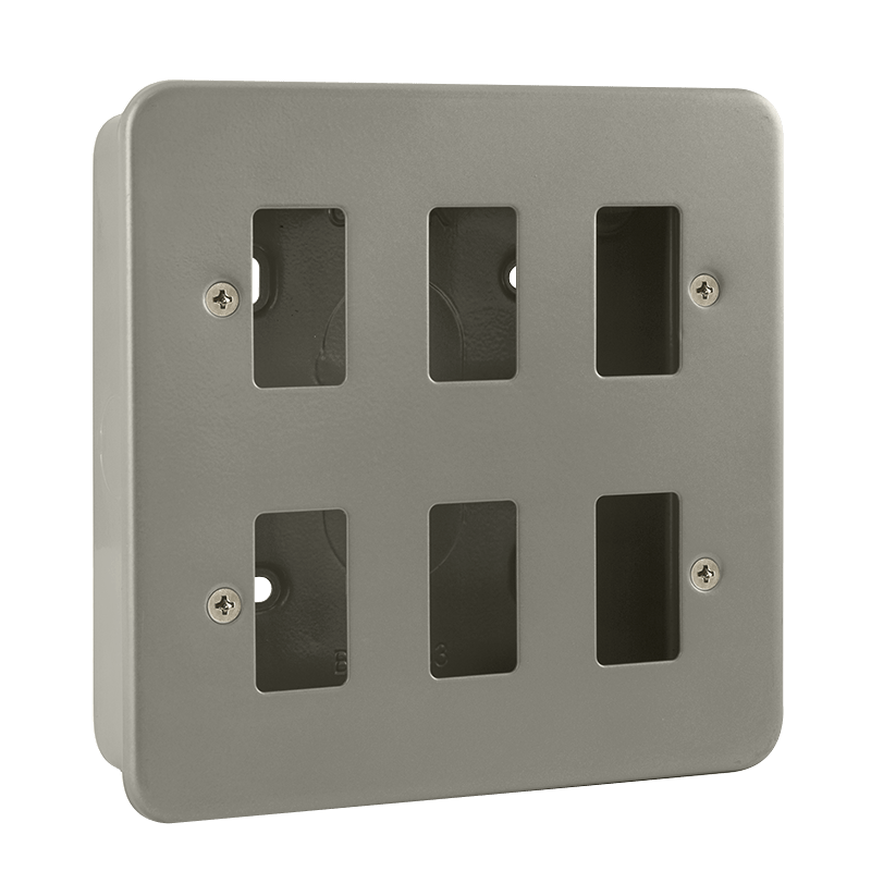 Click GridPro 6 Gang GridPro Frontplate & Back Box – CL20506