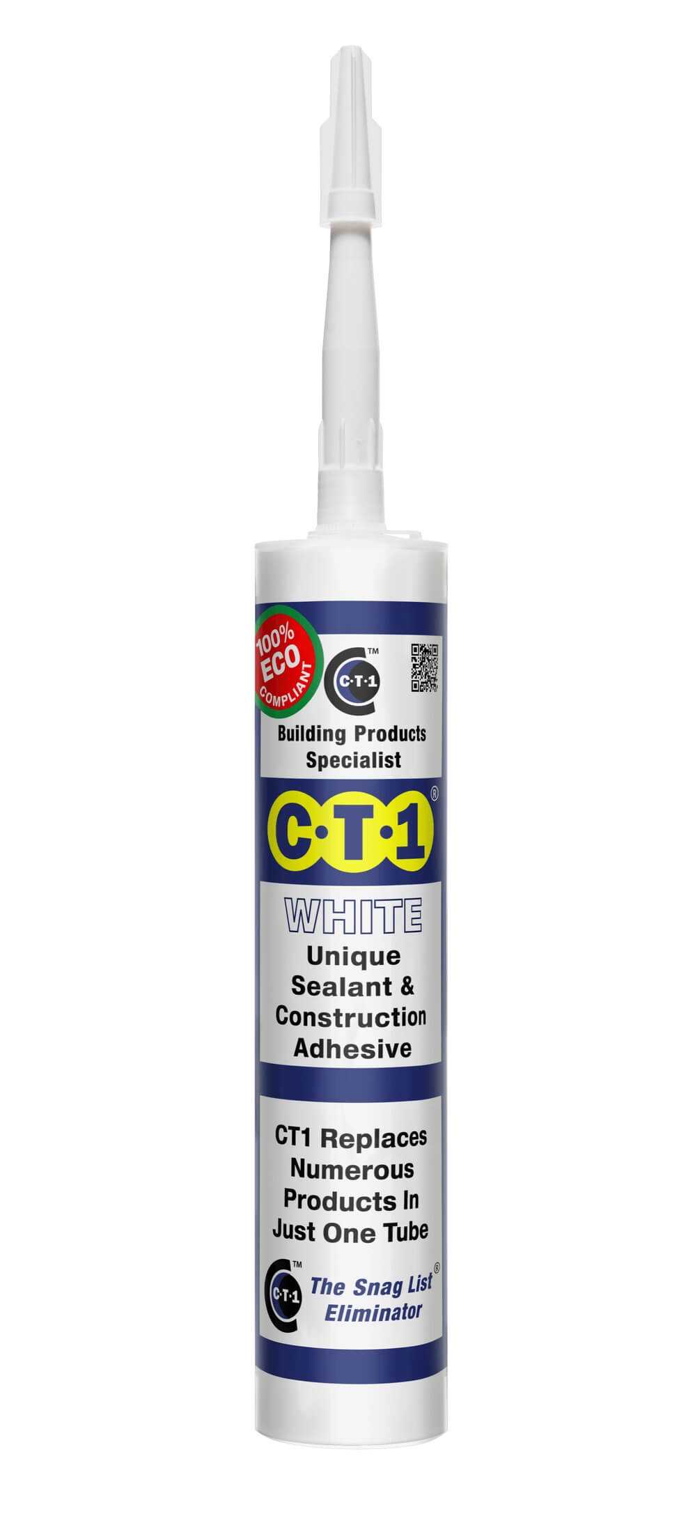 CT1 Adhesive & Sealant TRIBRID Multi-Purpose Sealant & Adhesive - Bathroom, Shower & Window Sealant - Odourless - Anti Mould Waterproofing Sealant Adhesive - Vibration Resistant & Flexible - 290ml