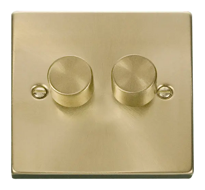 Click Deco Satin Brass Sockets & Switches | Shop Online UK