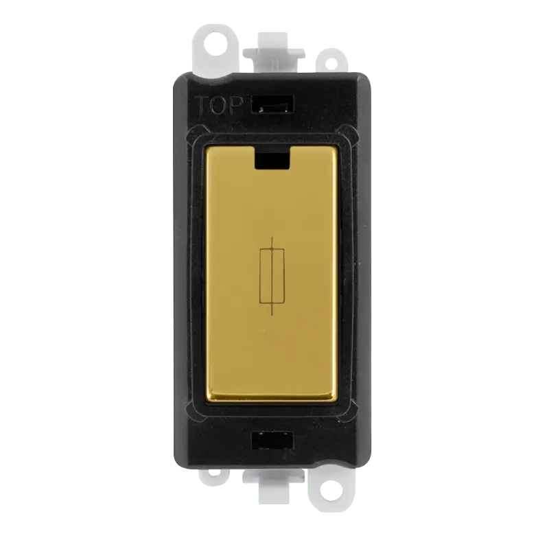Click GridPro 13A Fused Module - Black - Polished Brass – GM2047BKBR