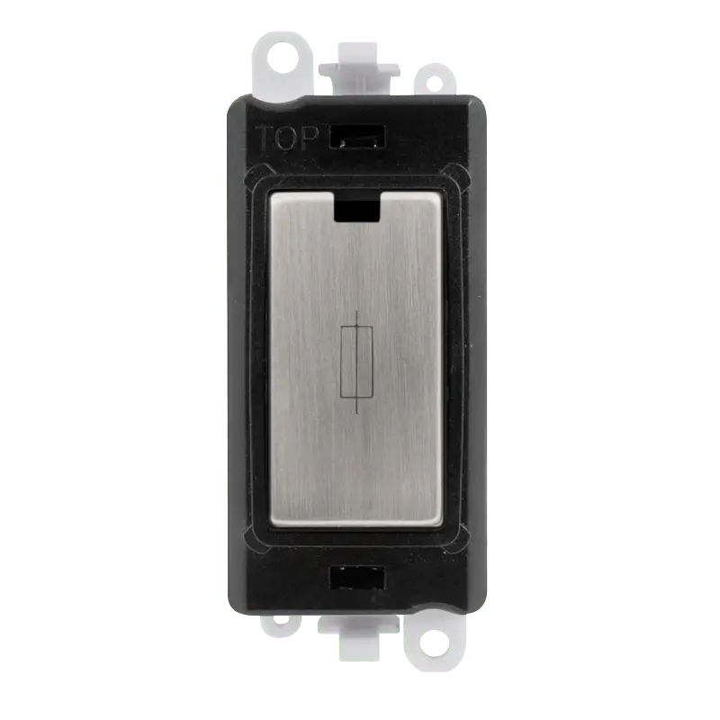 Click GridPro 13A Fused Module - Black - Stainless Steel – GM2047BKSS