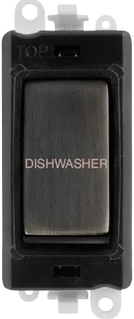 Click GridPro 20AX Double Pole Switch Module - Black - Matt Bronze - Dishwasher – GM2018BKBZ-DW