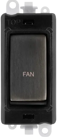 Click GridPro 20AX Double Pole Switch Module - Black - Matt Bronze - Fan – GM2018BKBZ-FN