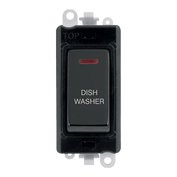 Click GridPro 20AX Double Pole Switch With LED Module - Black - Black Nickel - Dishwasher – GM2218BKBN-DW