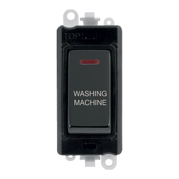 Click GridPro 20AX Double Pole Switch With LED Module - Black - Black Nickel - Washing Machine – GM2218BKBN-WM