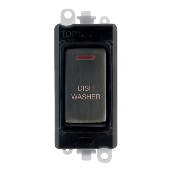 Click GridPro 20AX Double Pole Switch With LED Module - Black - Matt Bronze - Dishwasher – GM2218BKBZ-DW