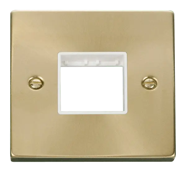 Click MiniGrid 1 Gang Plate Twin Aperture - White – VPSB402WH