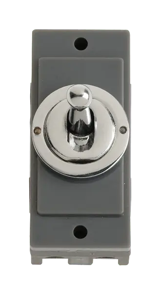 Click MiniGrid 10AX Intermediate Toggle Switch Module - Chrome – MD9125CH