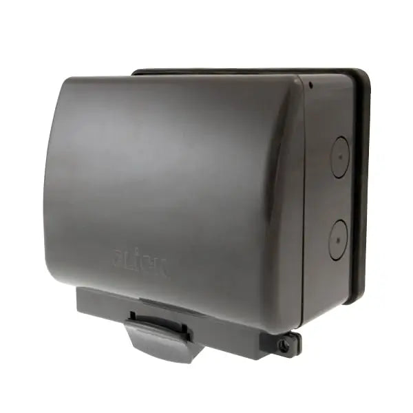 Click OA036AG AquIP66 Double Weatherproof Socket Enclosure – 2 Gang IP66 13A