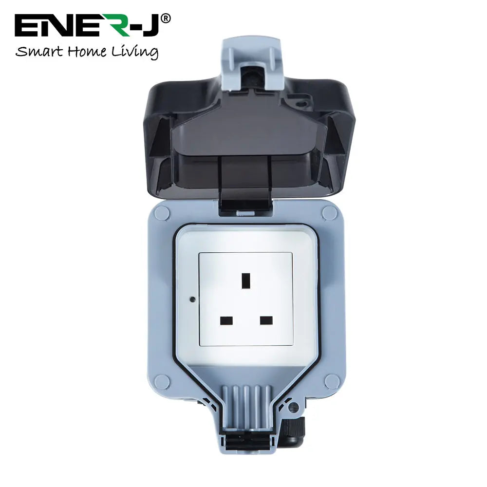 ENERJ Smart WiFi Outdoor Socket IP55 Hardwired | App & Voice Controlled | SHA5303
