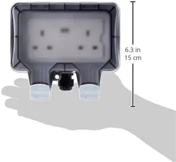 EnerJ Smart WiFi Outdoor Socket – IP55 Rated 2 Gang 13A with USB Port (SHA5275)