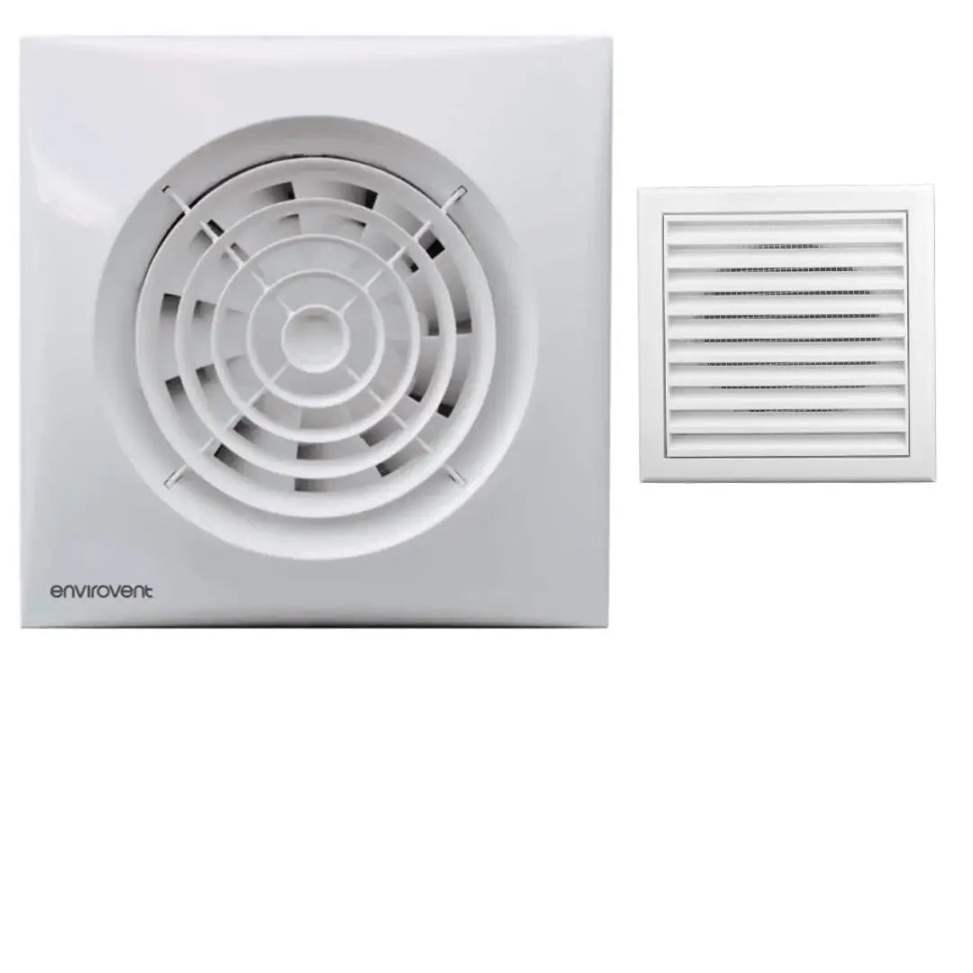 Envirovent SIL100T Extractor Fan Complete Kit - Fan, Grille & Ducting - Timer - ACAS Electrical