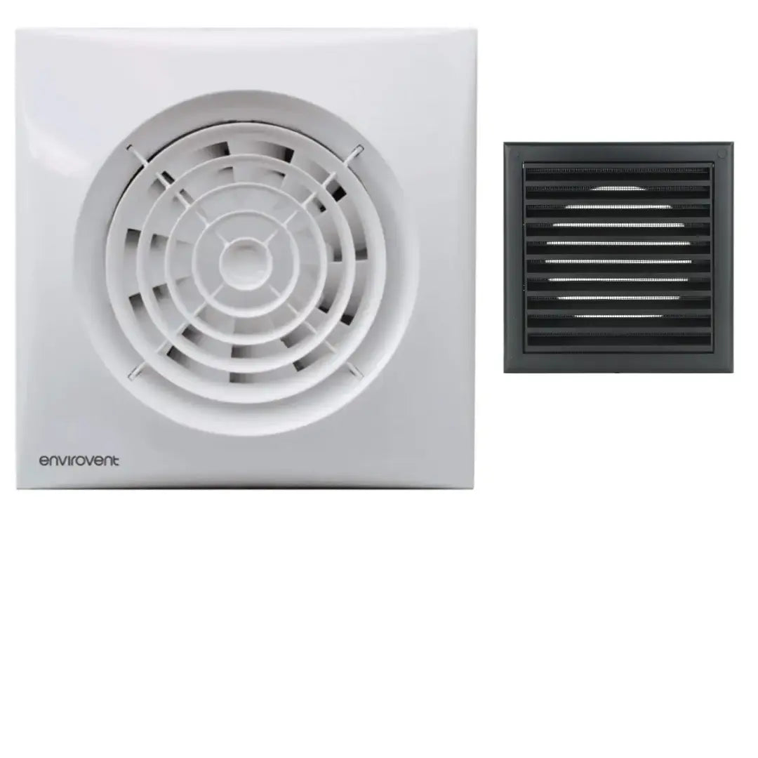 Envirovent SIL100T Extractor Fan Complete Kit - Fan, Grille & Ducting - Timer - ACAS Electrical