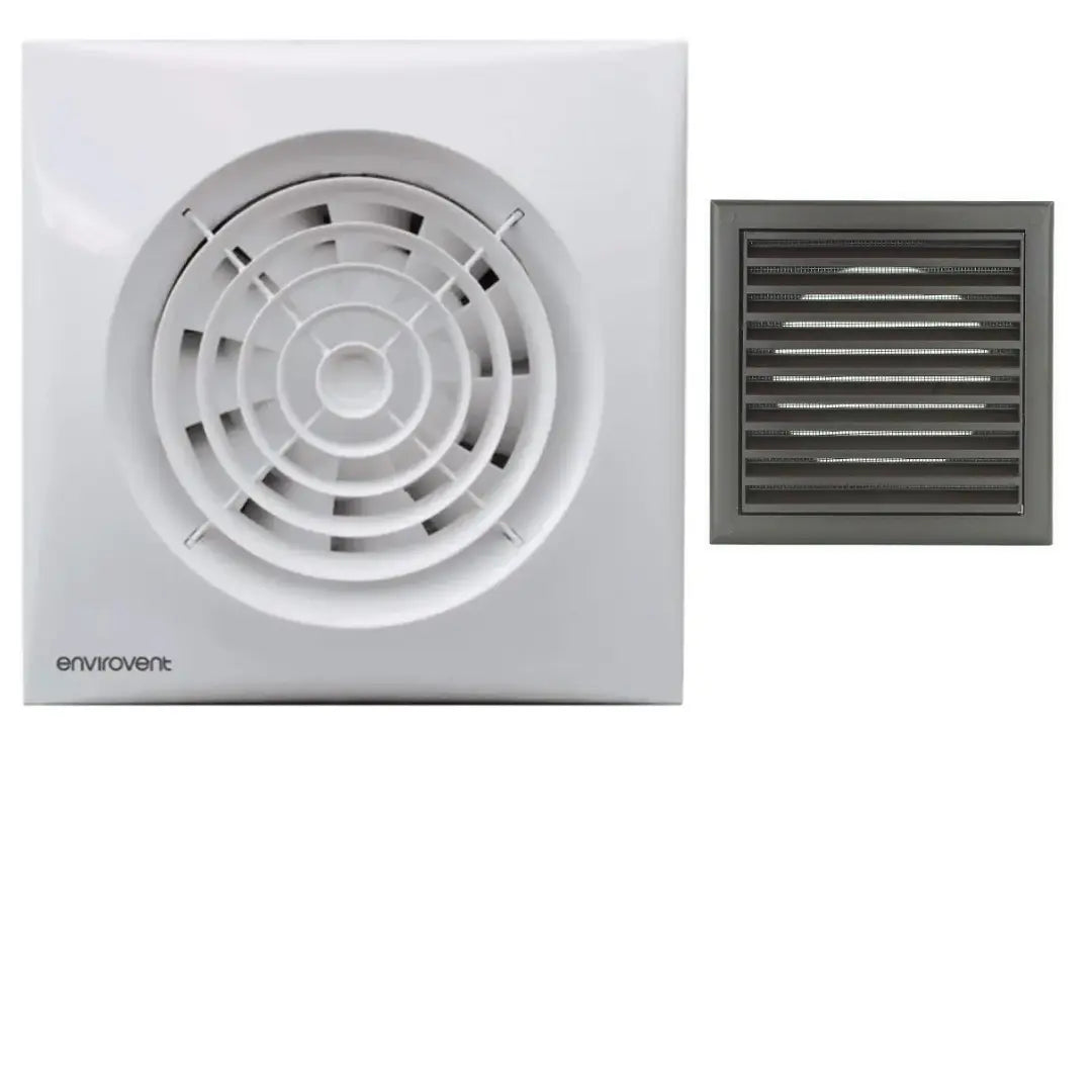 Envirovent SIL100T Extractor Fan Complete Kit - Fan, Grille & Ducting - Timer - ACAS Electrical