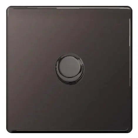 BG Nexus Screwless Flat Plate Black Nickel Switches and Sockets Black Inserts Full Range BG Nexus