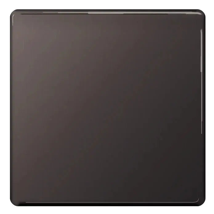 BG Nexus Screwless Flat Plate Black Nickel Switches and Sockets Black Inserts Full Range BG Nexus