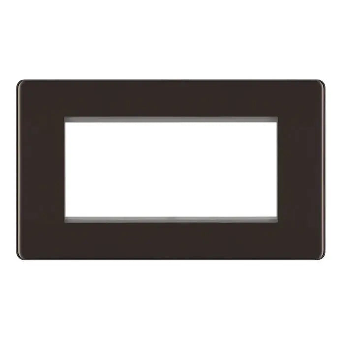 BG Nexus Screwless Flat Plate Black Nickel Switches and Sockets Black Inserts Full Range BG Nexus