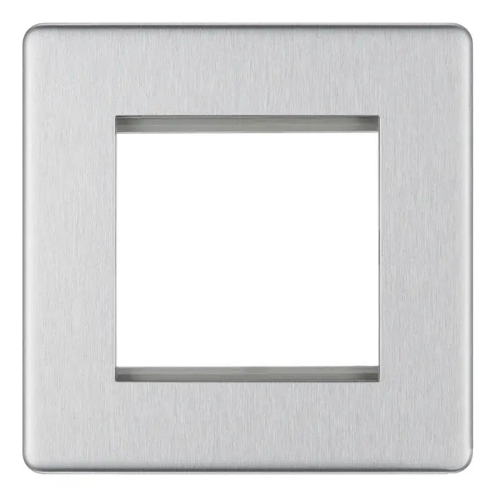 BG Nexus Screwless Flat Plate Brushed Steel Switches and Sockets Grey Inserts Full Range BG Nexus