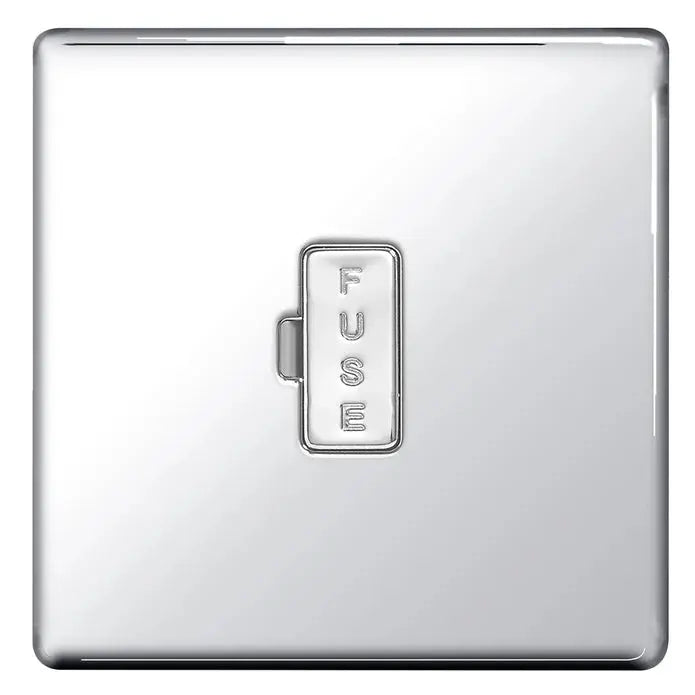 BG Nexus Screwless Flat Plate Polished Chrome Switches and Sockets White Inserts Full Range BG Nexus