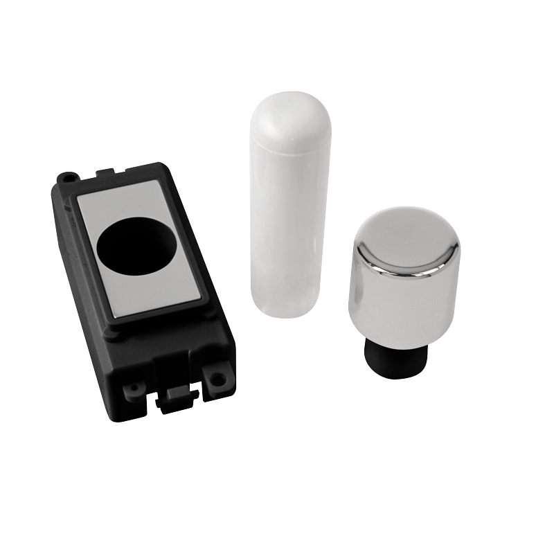 Click GridPro 1 Module Dimmer Mounting Kit - Black - Polished Chrome – GM050BKCH