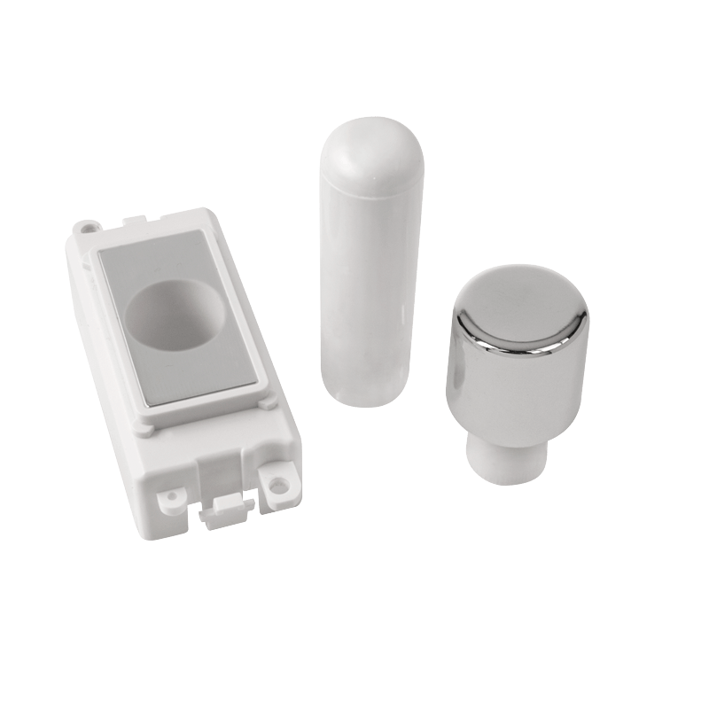 Click GridPro 1 Module Dimmer Mounting Kit - White - Polished Chrome – GM050PWCH