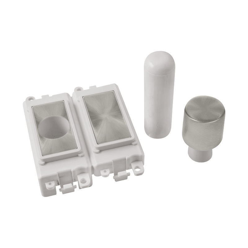 Click GridPro 2 Module Dimmer Mounting Kit - White - Satin Chrome – GM150PWSC