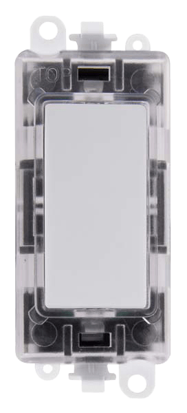 Click GridPro 250V~ Red Transparent Illuminated Blank Module - White – GM2008RTPW