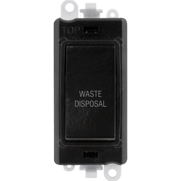 Click GridPro 20AX Double Pole Switch Module - Black - Waste Disposal – GM2018BK-WD