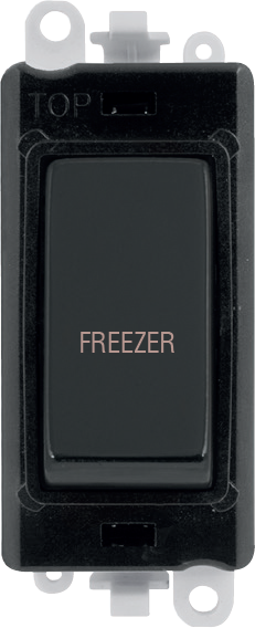 Click GridPro 20AX Double Pole Switch Module - Black - Matt Black - Freezer – GM2018BKMB-FZ