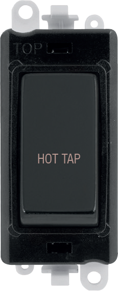 Click GridPro 20AX Double Pole Switch Module - Black - Matt Black - Hot Tap – GM2018BKMB-HT