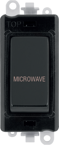 Click GridPro 20AX Double Pole Switch Module - Black - Matt Black - Microwave – GM2018BKMB-MW
