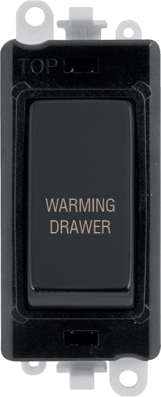 Click GridPro 20AX Double Pole Switch Module - Black - Matt Black - Warming Drawer – GM2018BKMB-WDR