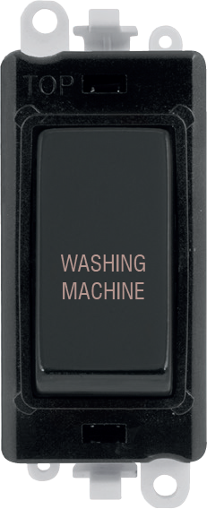 Click GridPro 20AX Double Pole Switch Module - Black - Matt Black - Washing Machine – GM2018BKMB-WM