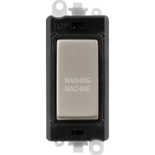 Click GridPro 20AX Double Pole Switch Module - Black - Pearl Nickel - Washing Machine – GM2018BKPN-WM