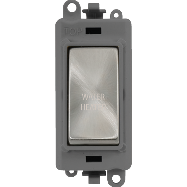 Click GridPro 20AX Double Pole Switch Module - Grey - Satin Chrome - Water Heater – GM2018GYSC-WH