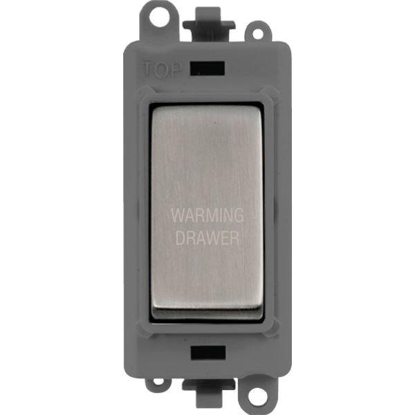 Click GridPro 20AX Double Pole Switch Module - Grey - Stainless Steel - Warming Drawer – GM2018GYSS-WDR