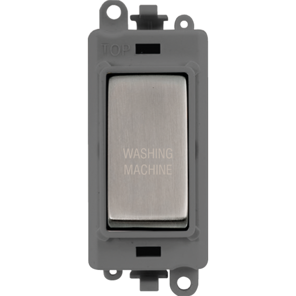 Click GridPro 20AX Double Pole Switch Module - Grey - Stainless Steel - Washing Machine – GM2018GYSS-WM