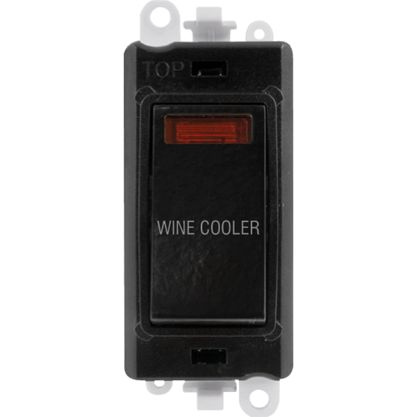Click GridPro 20AX Double Pole Switch With Neon Module - Black - Wine Cooler – GM2018NBK-WC